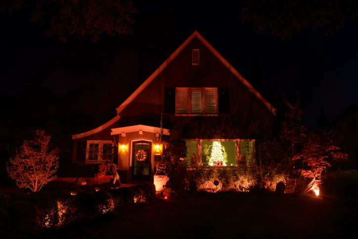 orange outside lights